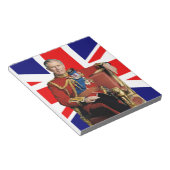 Koning Charles III Britse vlag Notitieblok (Schuin)