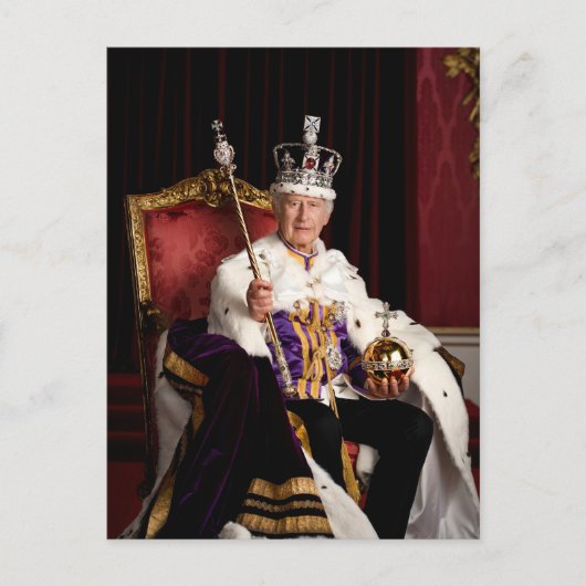Koning Charles III Buckingham Palace portret Briefkaart (Voorkant)
