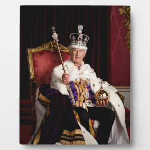 Koning Charles III Buckingham Palace portret Fotoplaat