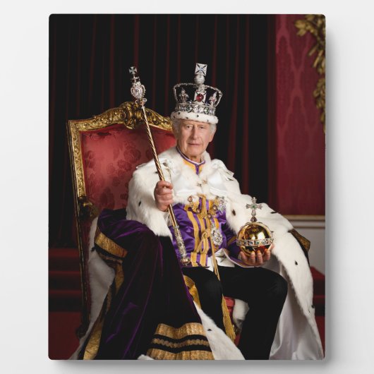 Koning Charles III Buckingham Palace portret Fotoplaat (Voorkant)