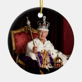 Koning Charles III Buckingham Palace portret Keramisch Ornament