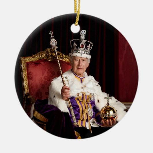 Koning Charles III Buckingham Palace portret Keramisch Ornament (Voorkant)