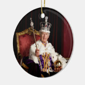 Koning Charles III Buckingham Palace portret Keramisch Ornament (Links)