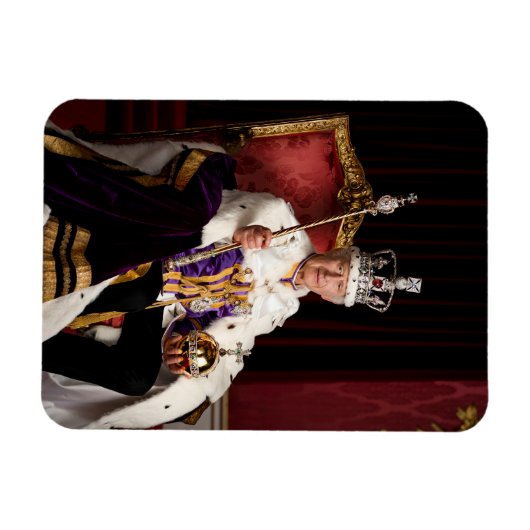 Koning Charles III Buckingham Palace portret Magneet (Horizontaal)