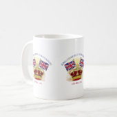 Koning Charles III Coronation Crown en Flags Koffiemok (Voorkant links)