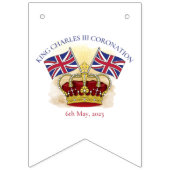 Koning Charles III Coronation Crown en Flags Vlaggetjes (Tweede vlag)