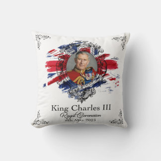 Koning Charles III Coronation Cushion / Pillow Kussen