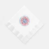 Koning Charles III Coronation Emblem, Royal Party Servet (Hoek)