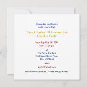 Koning Charles III Coronation Fun Gepersonaliseerd Kaart (Achterkant)