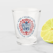 Koning Charles III Coronation gedenkglas Shot Glas (Voorkant)
