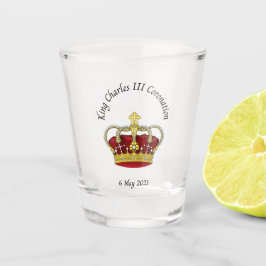 Koning Charles III Coronation gedenkglas Shot Glas