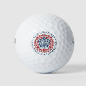 Koning Charles III Coronation logo herdenking Golfballen (Voorkant)
