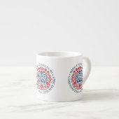 Koning Charles III Coronation logo herdenkingsbeke Espresso Kop (Voorkant rechts)