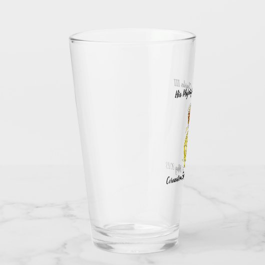 Koning Charles III Herdenkingsglas Glas (Rechts)