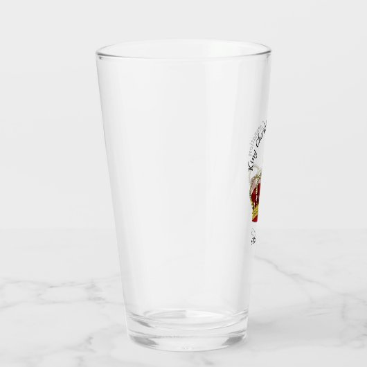 Koning Charles III Herdenkingsherdenkingstumbler Glas (Rechts)