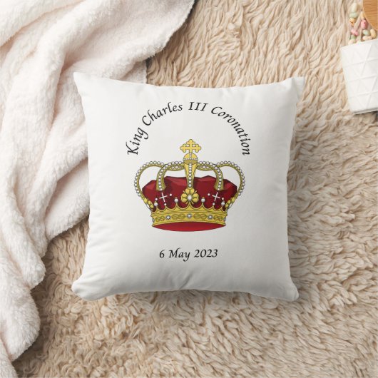 Koning Charles III Herdenkingskussen Kussen (Deken)