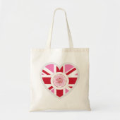 Koning Charles III kroning rood en roze Logo Tote Bag (Voorkant)