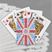 Koning Charles III Kroonembleem Bloem UK Vlag Pokerkaarten