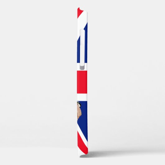 Koning Charles III met Britse vlag Case-Mate iPhone Case (Achterkant / Links)