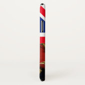 Koning Charles III met Britse vlag Case-Mate iPhone Case (Achterkant / rechts)