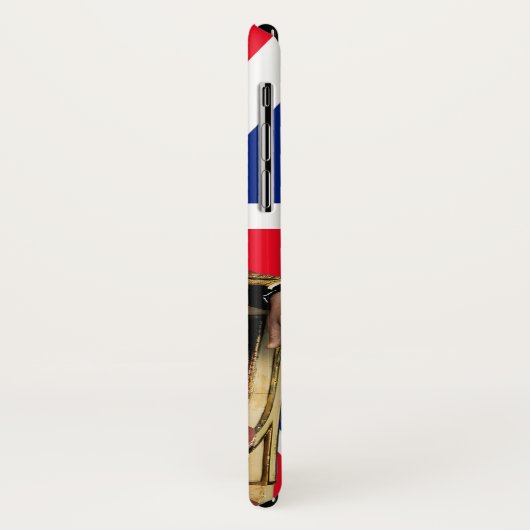 Koning Charles III met Britse vlag Case-Mate iPhone Case (Achterkant/links)