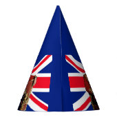 Koning Charles III met Britse vlag Feesthoedjes (Achterkant)