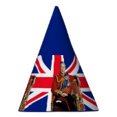 Koning Charles III met Britse vlag Feesthoedjes (Rechts)