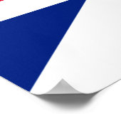 Koning Charles III over de vlag van de Britse vlag Poster (Hoek)