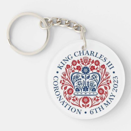 Koning Charles III & Queen Consort Coronation Sleutelhanger (Voorkant)
