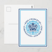 Koning Charles III Royal Coronation Logo Patriotic Briefkaart (Voorkant / Achterkant)