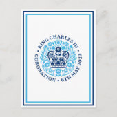 Koning Charles III Royal Coronation Logo Patriotic Briefkaart (Voorkant)