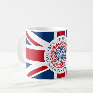 Koning Charles III Royal Coronation Logo Patriotic Koffiemok