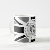 Koning Charles III Royal Coronation Logo Patriotic Koffiemok (Voorkant links)