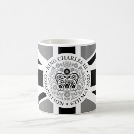 Koning Charles III Royal Coronation Logo Patriotic Koffiemok