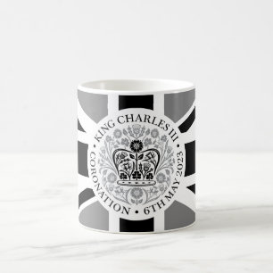Koning Charles III Royal Coronation Logo Patriotic Koffiemok