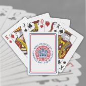 Koning Charles III Royal Coronation Logo Patriotic Pokerkaarten