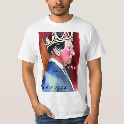 Koning Charles III T-shirt (Voorkant)