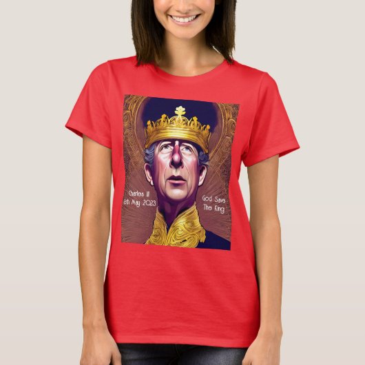 Koning Charles III T-shirt (Voorkant)