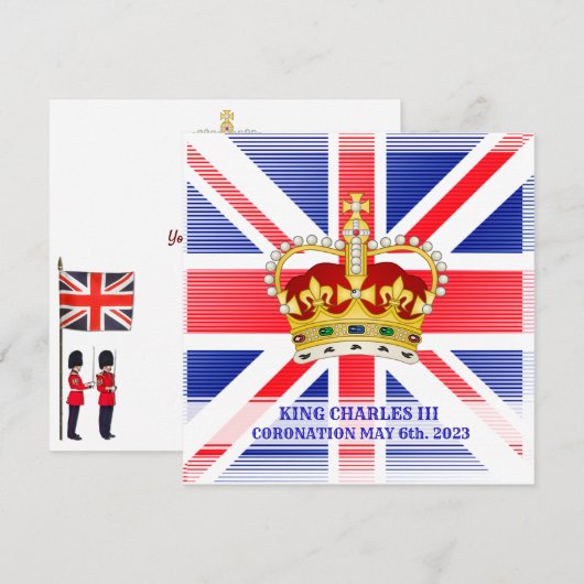 Koning Charles III Uitnodiging (Voorkant / Achterkant)