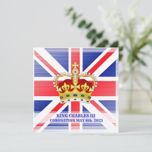 Koning Charles III Uitnodiging (Staand voorkant)