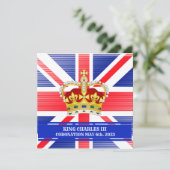 Koning Charles III Uitnodiging (Staand voorkant)