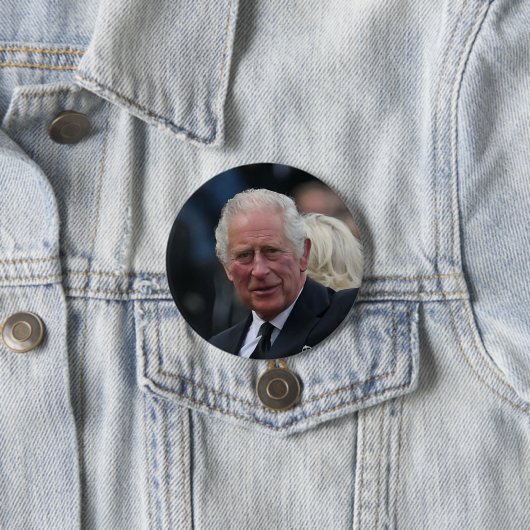 Koning Charles III van de Britse Button (In situ)