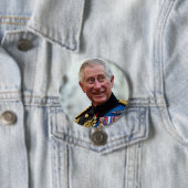 Koning Charles III van het Verenigd Koninkrijk Ronde Button 7,6 Cm (In situ)