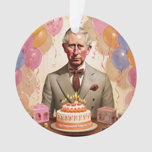 Koning Charles III Verjaardagsfeest Ornament (voorkant)