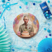 Koning Charles III Verjaardagsfeest Papieren Bordje (Feest)