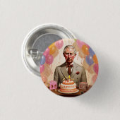 Koning Charles III Verjaardagsfeest Ronde Button 3,2 Cm (Voorkant /achterkant)