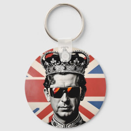 koning Charles III zonnebril Union jack Sleutelhanger