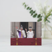 Koning Charles Queen Camilla balcony coronation da Briefkaart (Staand voorkant)