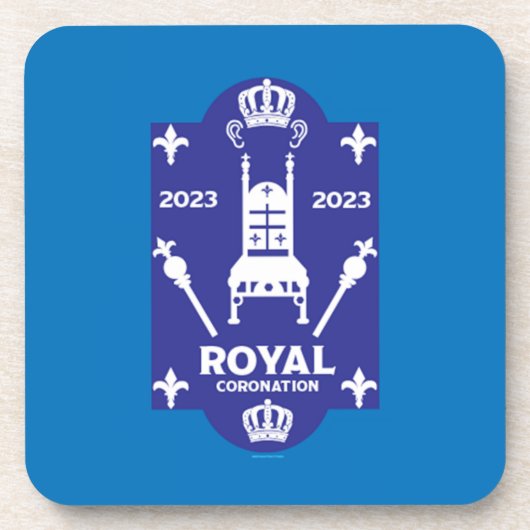 Koning Charles Royal Coronation 2023 Bier Onderzetter (Voorkant)
