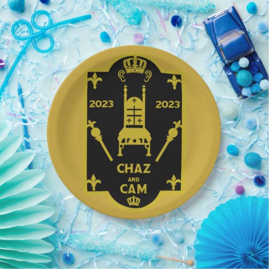 Koning Charles Royal Coronation 2023 Papieren Bordje (Feest)